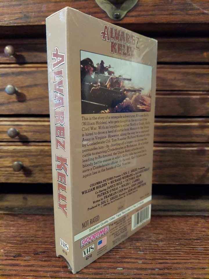 Alvarez Kelly VHS 1988 William Holden & Richard Widmark Sealed NIP 1966 Foto 4 de 4