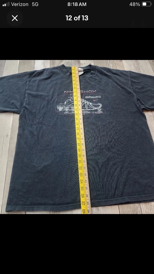 Camiseta De Colección Nike Shox Oz Diagrama Gráfico Desteñido Envejecido Para Hombre XL Foto 3 de 4