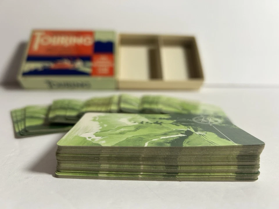 Parker Brothers Inc. Touring: Famous Automobile 纸牌游戏 1937 年全套卡牌套装 — 第 4/4 张图片