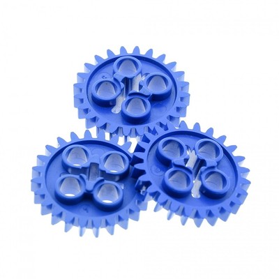 3x Lego Technic Gear z24 Blue Gears Teeth Wheel Technic 3648