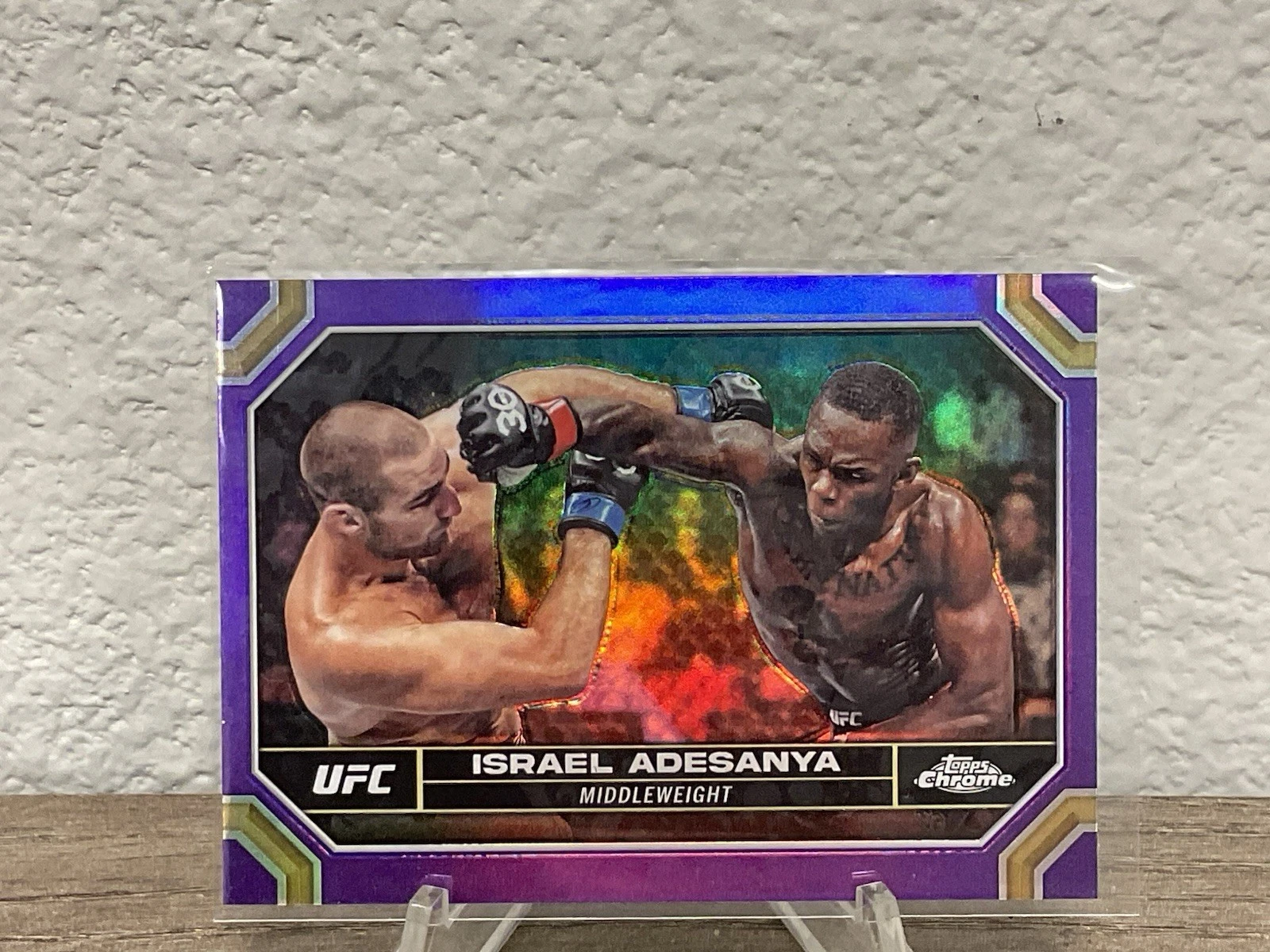 2024 topps chrome israel adesanya #81 UFC refractor