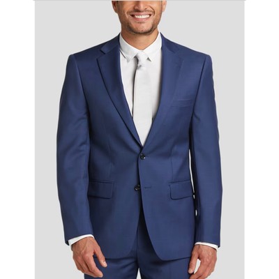 Calvin Klein Extreme Slim Fit Size 40S Blue Wool and Linen Blazer