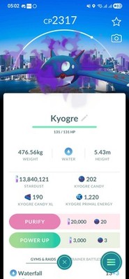 Shadow Kyogre ( Tokyo GO Fest Background  ) Pokémon Trade  GO