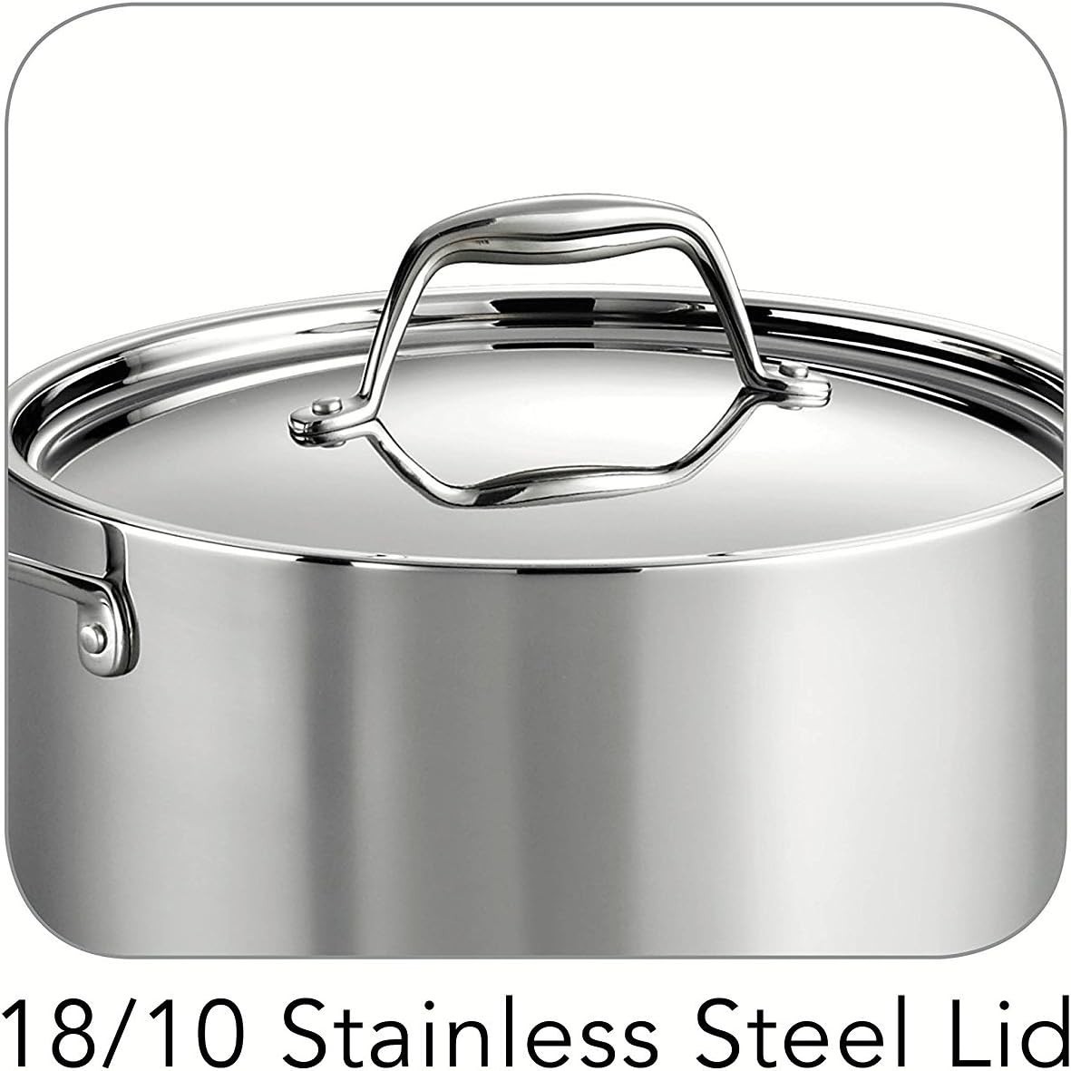 Versatile 6-Quart Induction-Ready Sauce Pan with Stainless Steel Lid - Oven Safe