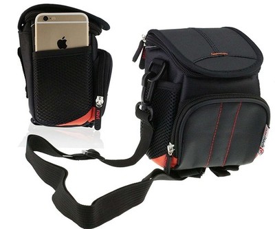 Navitech Black Camera Bag For Canon PowerShot SD1200IS 10 MP Digital Camera
