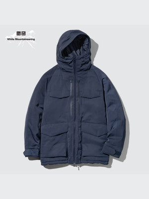 Uniqlo x White Mountaineering Hybrid Down Oversized Parka US Sizes 69 NAVY NEW