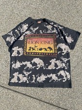 VINTAGE 90s Disney THE LION KING All Over Print AOP T-Shirt Single Stitch XL