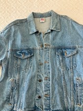 Men's denim jacket XL custom embossed USA