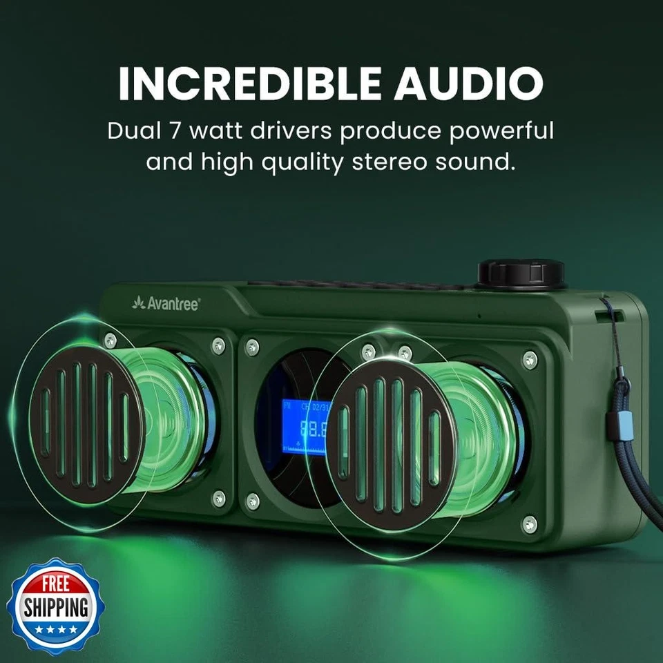 Avantree Boombyte - Radio FM Digital Portátil y Altavoz Bluetooth con Super Foto 2 de 4