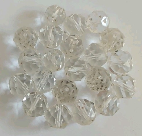 Lot Of 21 Crystal Faceted Beads-One Size