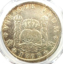 1768 Mexico Pillar Dollar 8 Reales Silver Coin (8R) - Certified PCGS VF Details