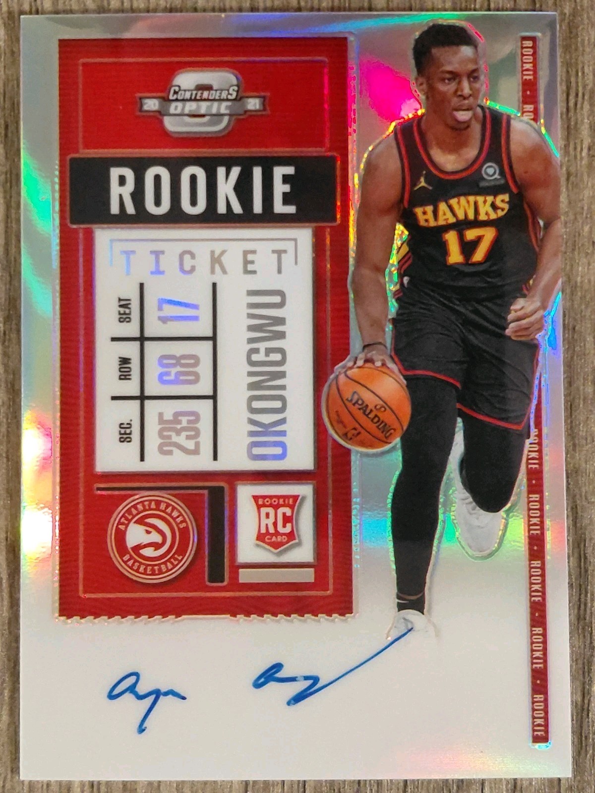 2020-21 Contenders Optic Rookie Ticket Variation Onyeka Okongwu RC Auto #114