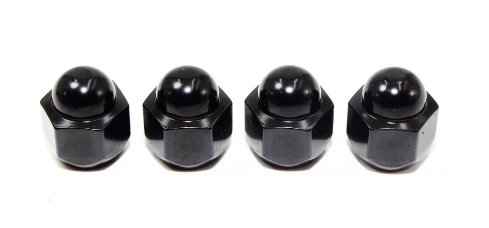 20 tuercas de bellota con tapa de cúpula negra de 0,95" 12x1,25 para ruedas Subaru OEM 3/4 hexagonales Foto 3 de 4