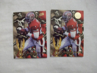 (2) 1995 ULTRA AWARD WINNER # 5 DEION SANDERS GOLD MEDALLION EDITION & BASE CARD