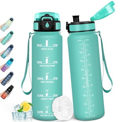 Trinkflasche 1L Auslaufsicher Honeyholly Mit Zeitmarkierung, Wasserflasche-image