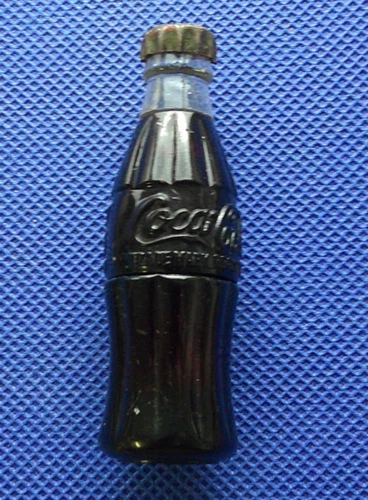 Vintage 1950's  Drink Coca-Cola Bottle Cigarette Lighter Miniature 2 1/2"