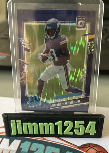 2023 Panini Donruss Optic - Rated Rookie Jordan Addison #271 Purple Shock Prizm