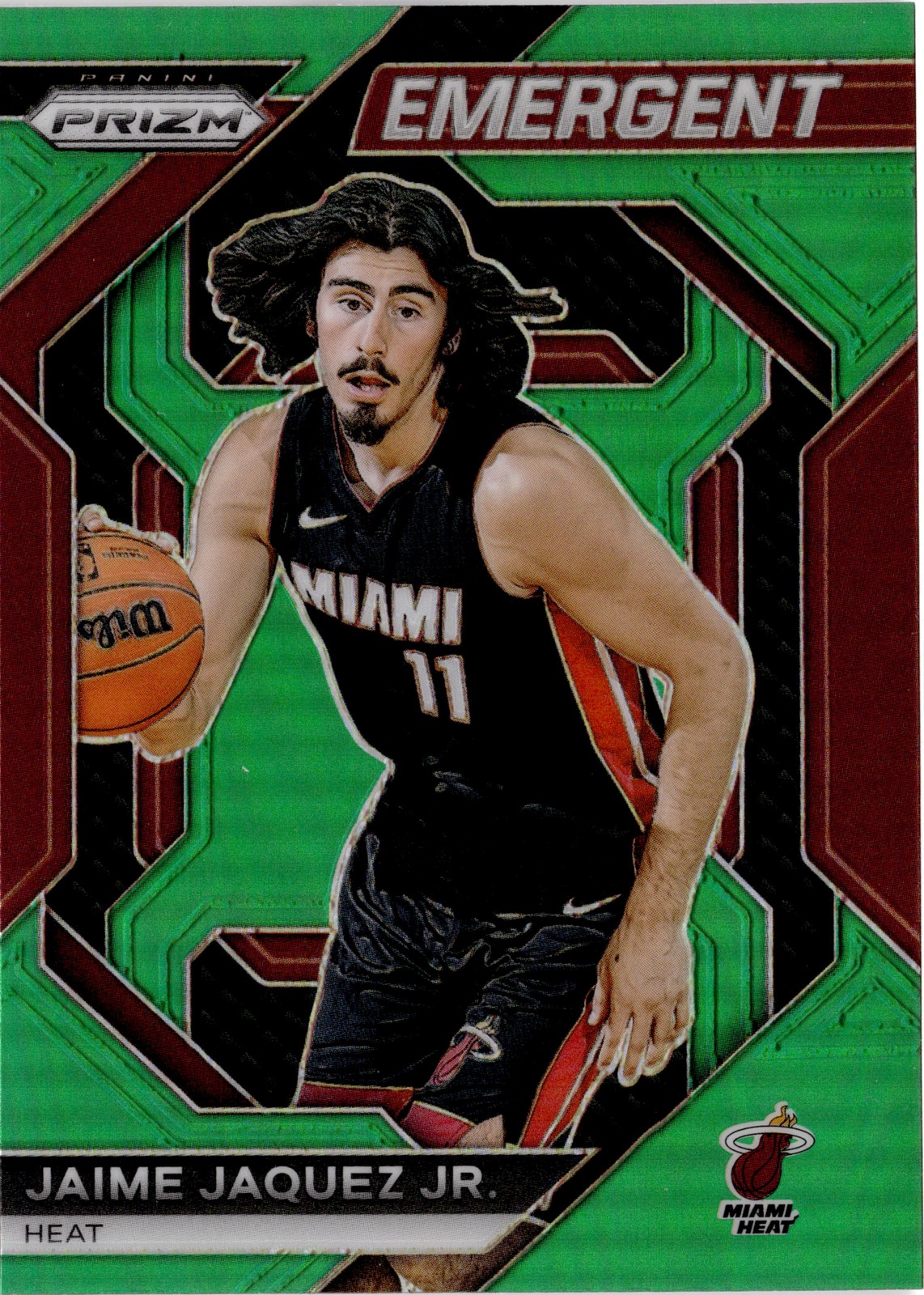 2023-24 Panini Prizm Jaime Jaquez Jr. #23 Emergent Green Miami Heat