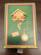Vintage Congress Playing Cards Cuckoo Clock Pocket Watch Gold Edge Deck w/ Box