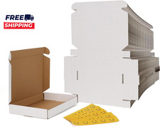 100 Pack 7X5X1 Small Shipping Boxes White Corrugated Cardboard Mailer Box
