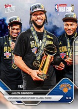 Jalen Brunson MVP Emirates Cup Topps Now 88