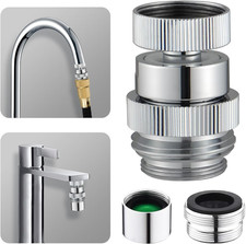 Sink Faucet to Garden Hose Adapter, Swivel Faucet Adapter Kit with Aerator, Mult