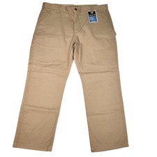 Carhartt Carpenter Pants Mens 40x30 Fit 40x29 Brown Washed Twill Dungaree B324