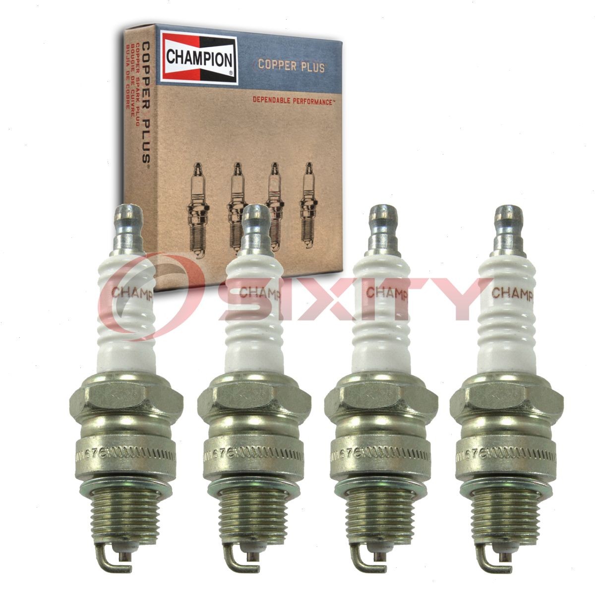 4 pc Champion Copper Plus Spark Plugs for 1963-1967 Renault R8 1.0L 1.1L L4 dg