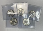 5 Pc Washington Quarters High Quality Flashy Brilliant Close to Silver