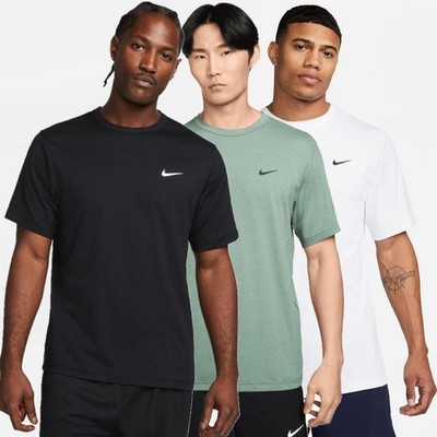 Nike Herren Dri-FIT UV Hyverse Kurzarm Fitness Sport Rundhals Oberteil