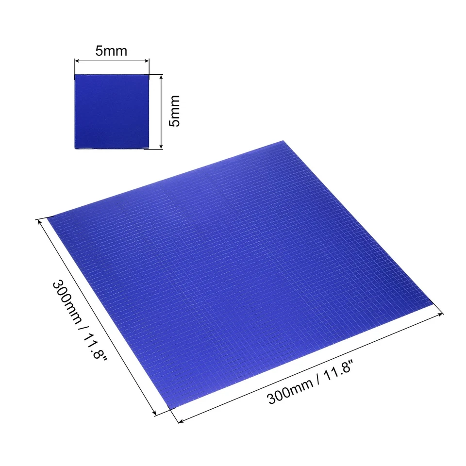 36000pcs 5 x 5 mm Self-Adhesive Acrylic Mirrors Mosaic Tiles Sticker, Blue Foto 2 de 4