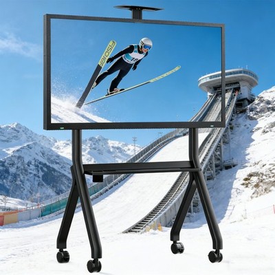 Mobile TV Stand on Wheels for 42-86Inch Screen Max Load 220lbs Height Adjustable