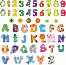52PCS Magnetic Letters and Numbers Large Fridge Magnets for Toddlers 1-3 Cute An