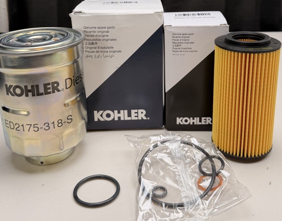 Genuine Kohler Kit Diesel Fuel filter ED0021753180-S & Oil Fiter ED0021750010-S