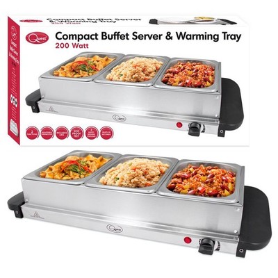Quest Kompakt Buffet Servierer Edelstahl Speisen Warmhalte Tablett Servierstation