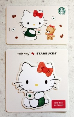 2 NEW Starbucks HELLO KITTY Gift Cards   Released 11/06/25   No Value