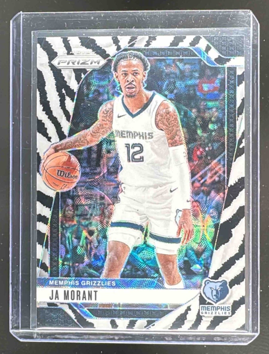 Ja Morant 2024 Panini Prizm #64 White Tiger Stripe