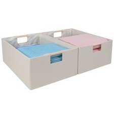 2PCS Storage Baskets for Organizing Collapsible Fabric Storage Bins Boxes wit...