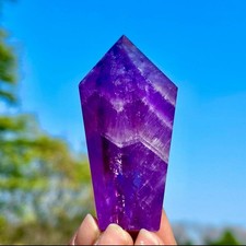 Amethyst Point Deep Purple Natural Stone 129g Spiritual Healing Crystal