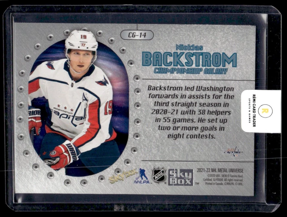 2021-22 Skybox Metal Universe Championship Galaxy Nicklas Backstrom #CG-14 - Image 2 of 2