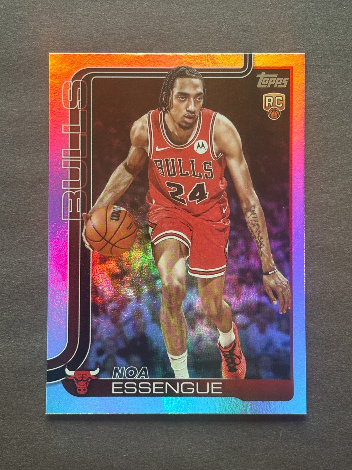 2025-26 Topps - NOA ESSENGUE #212 - Rainbow Foilboard - Bulls (RC)