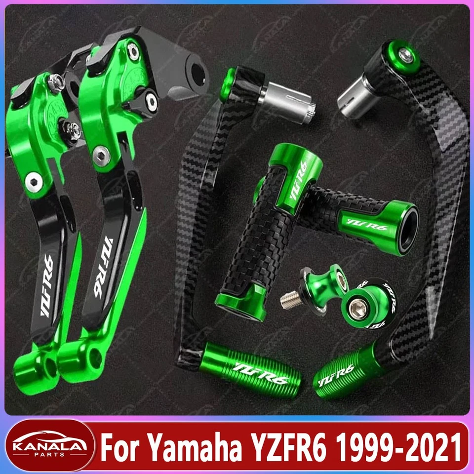 CNC Brake Clutch Levers Grips M6 Slider Stand Screw For Yamaha YZFR6 1999-2021 - Image 2 of 4