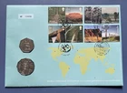 2005 BUNC UK 50p & Australian 50c Coins In PNC. World Heritage Sites. 12496