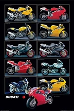 Ducati Motorcycles Chart Poster 24 x 36 by Eurographics
