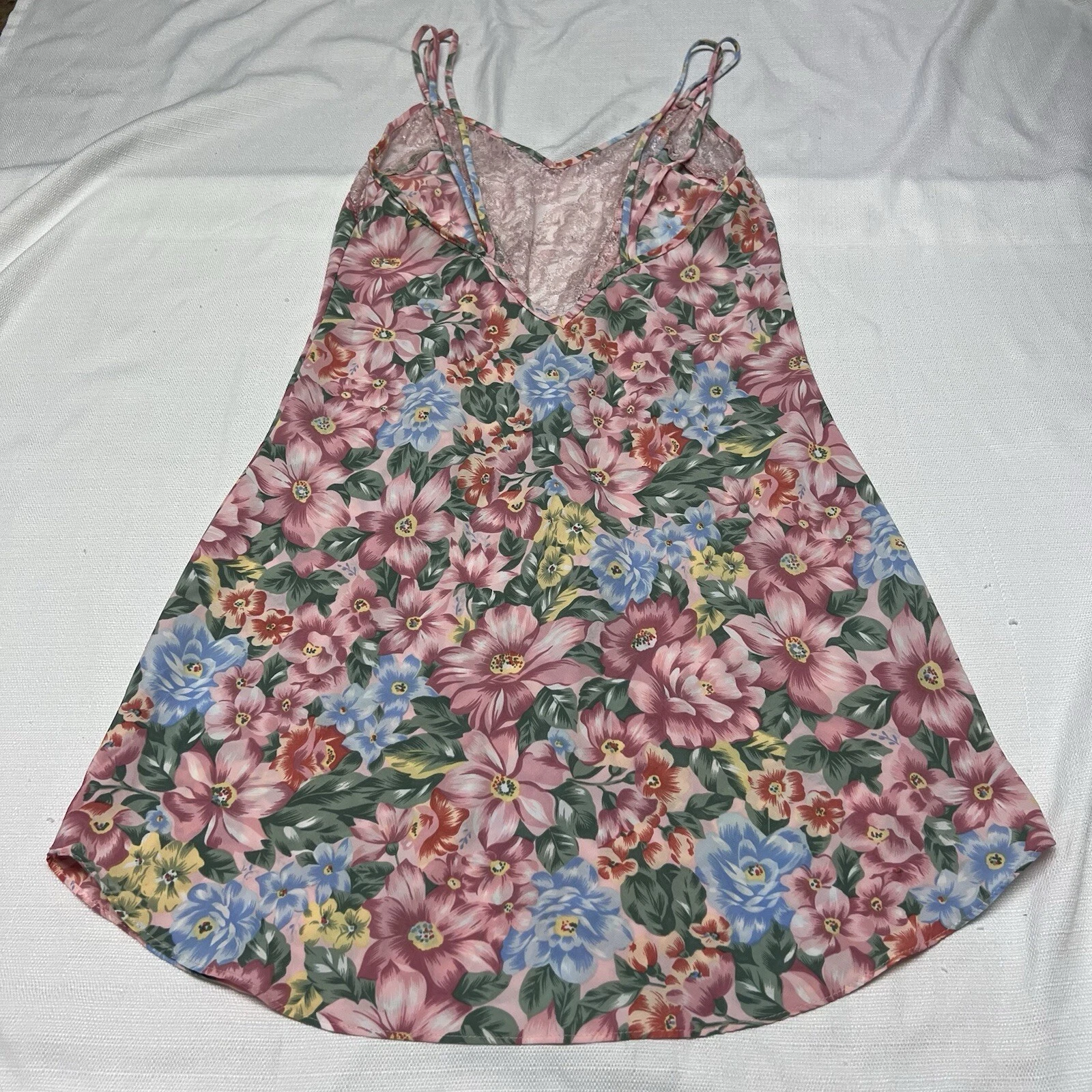 UNDERCOVER Abito Victoria's Secret vintage etichetta oro floreale chemise slip pizzo taglia small