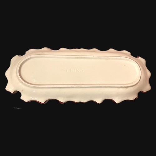 Set condimenti ceramica 4 pezzi Natale vacanze Poinsettia vassoio 3 ciotole con scatola - Foto 9 di 12