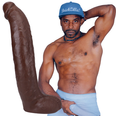 Signature Cocks Ultraskyn Brickzilla Dildo with Removable Suction Cup 13in
