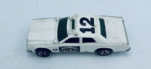 Mattel Hot Wheels White Highway Patrol Dodge Monaco #12 Toy Car Vintage 1977 - Picture 5 of 12