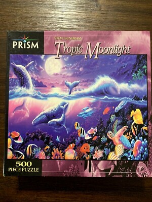 ''Tropic Moonlight'' 500 Piece Jigsaw Puzzle by Steve Sundram Prism 2004