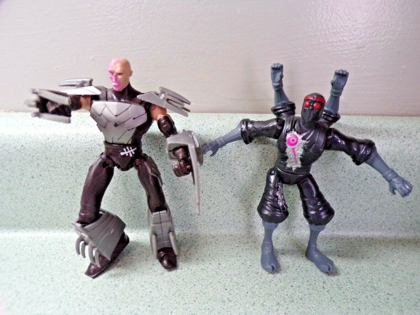 Lot x 2 Teenage Mutant Ninja Turtles Shredder & Foot Soldier Footbot w